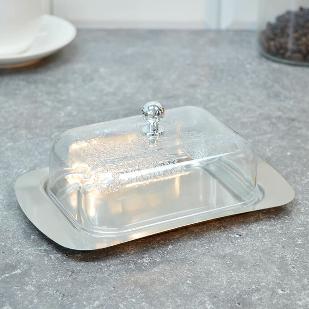 Масленка нерж с пластиковой крышкой MB 40499