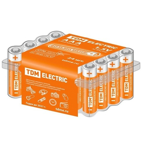 Элемент питания (Батарейка-мизинчиковая) LR03 AAA Alkaline 1.5V BOX-24 TDM SQ1702-0033