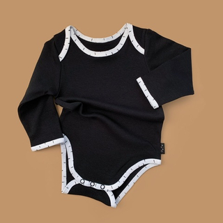 Боди с длинным рукавом (черный с кантом Bamby)