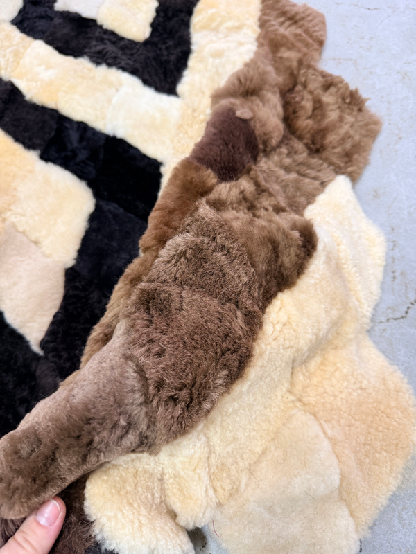 Меховой Коврик прикроватный накидка на кресло из овчины