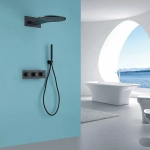 Душевая система ABBER Wasser Kreis AF8151B черный матовый