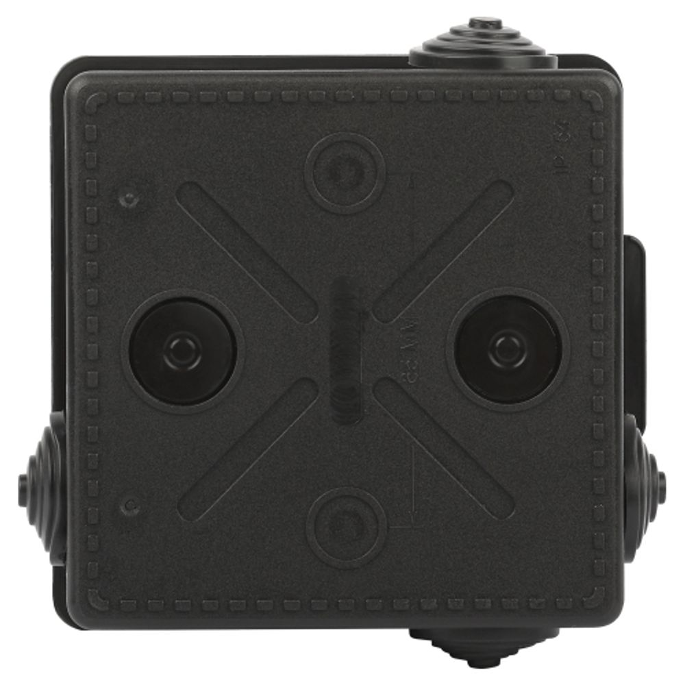 Распаячная коробка ЭРА KOR-100-100-50-8g-B открытой установки черная 100х100х50мм с гермовводами 8 вх. IP54 | 