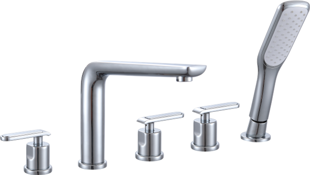 Смеситель GZ52031 на борт ванны, хром, 5 отверстий