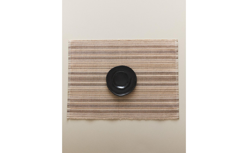 Zara Home сервировочная салфетка из хлопка, узор в полоску, 50 35 см (комплект 2 шт.) · 7235/023