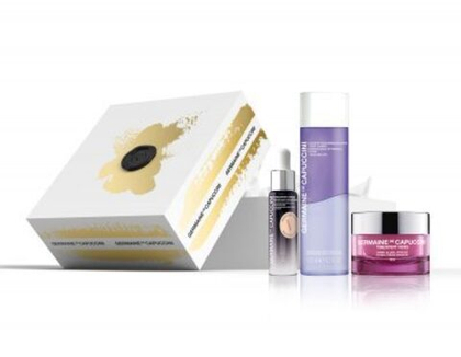 GERMAINE DE CAPUCCINI Golden Hours T RIDES RICH Набор: Жидкость для демакияжа глаз и губ Options, 125 мл Сыворотка-бустер регенерирующая TimExpert SRNS, 15 мл Крем пептидный против морщин  TimExpert Rides Rich, 50 мл