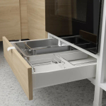 Угловой кухонный гарнитур - IKEA ENHET, 210.5х248.5х75 см, белый/имитация дуба, ЭНХЕТ ИКЕА
