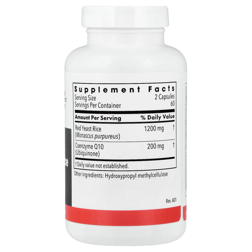 Metabolic Maintenance, красный ферментированный рис с коэнзимом Q10, 120 вегетарианских капсул