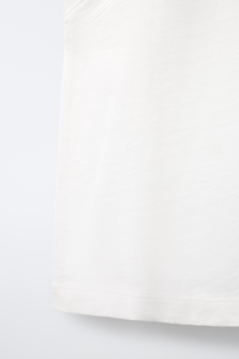 ZARA ОДНОТОННАЯ ФУТБОЛКА БЕЗ РУКАВОВ, БЕЛЫЙ