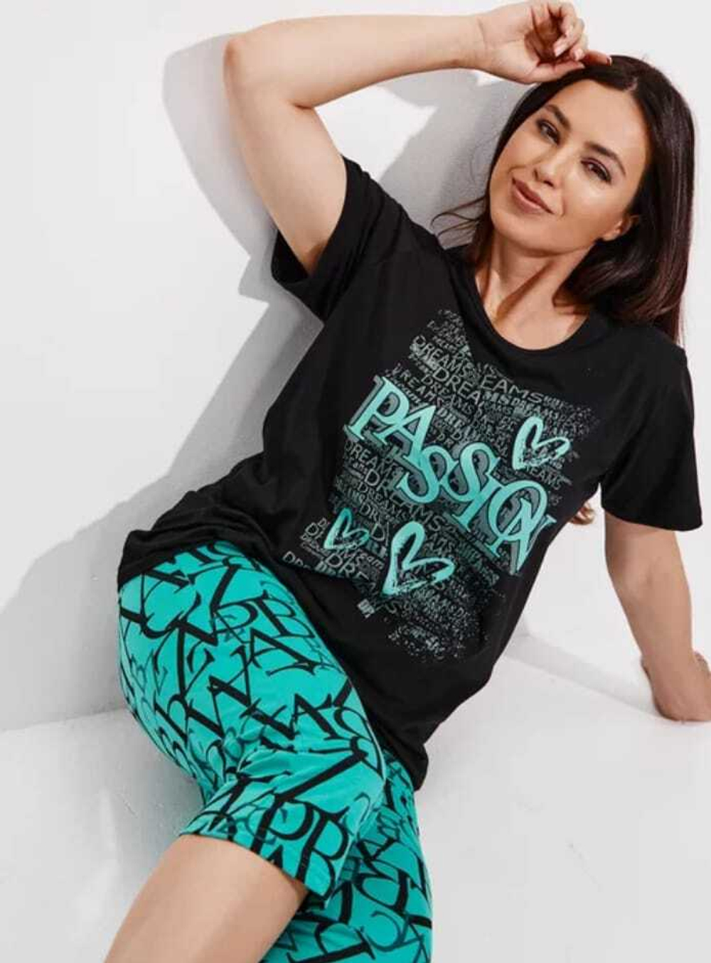 Пижама х/б бриджи+футболка УБФ0006