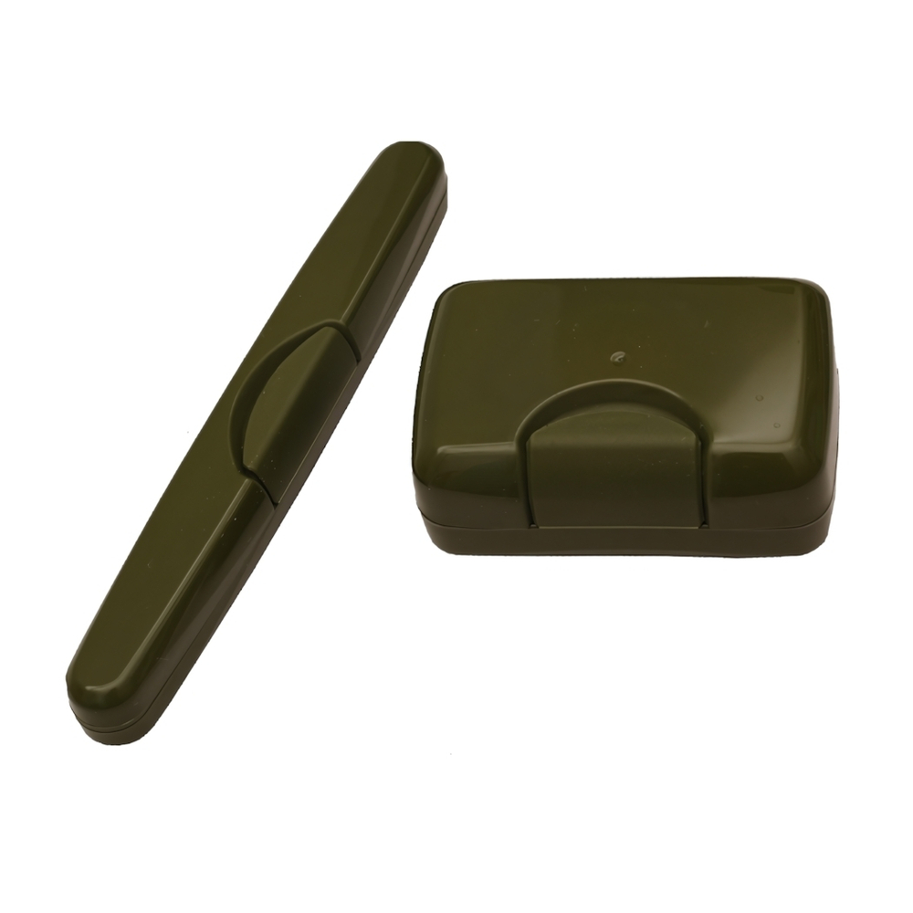 Набор путешественника "Дуэт" Цв. Хаки футляр для зубной щетки + мыльница