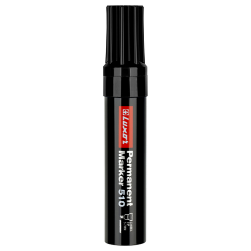 Маркер перманентный промышленный Luxor "510" черный, скошенный, 5-7мм 3161