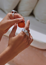 Кольцо «Мозаик» раф прямоугольный с зеленым кварцем и ромбом белый циркон