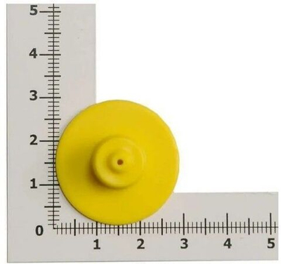 Бирка ушная двойная d28 круглая под шипцы с белой иглой, 200шт