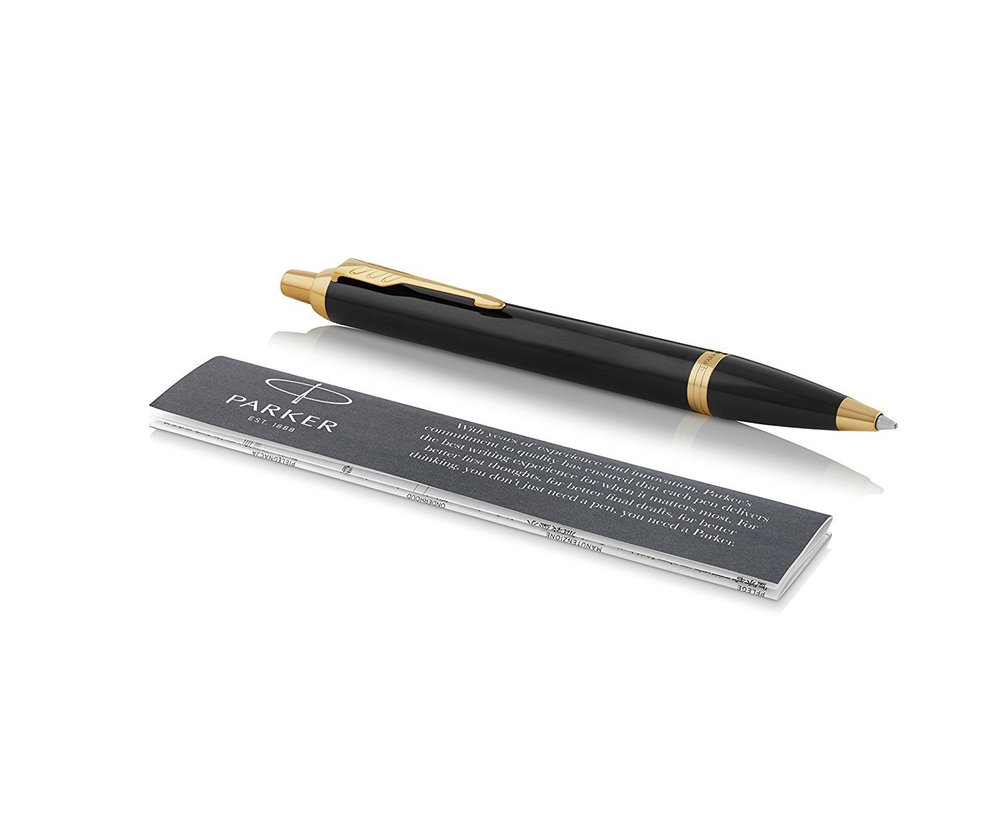 Шариковая ручка Parker IM Metal Black GT (с гравировкой)