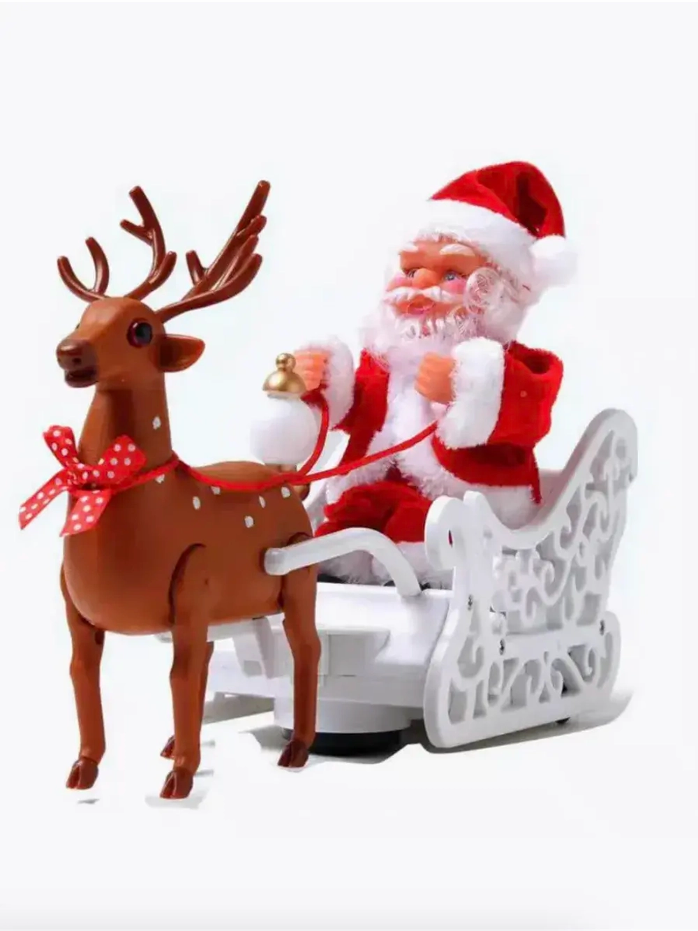 Санта-клаус новогодняя игрушка со звуком