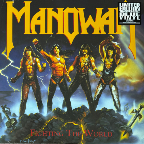 Manowar ‎– Fighting The World (Европа 2024г.) Blue Т