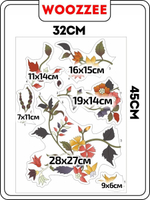 Наклейка декоративная А3 "Вьющийся цветок"