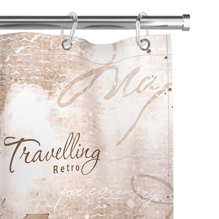 Штора для ванной Valiant Travelling Retro, 180 x 180 см, полиэстер
