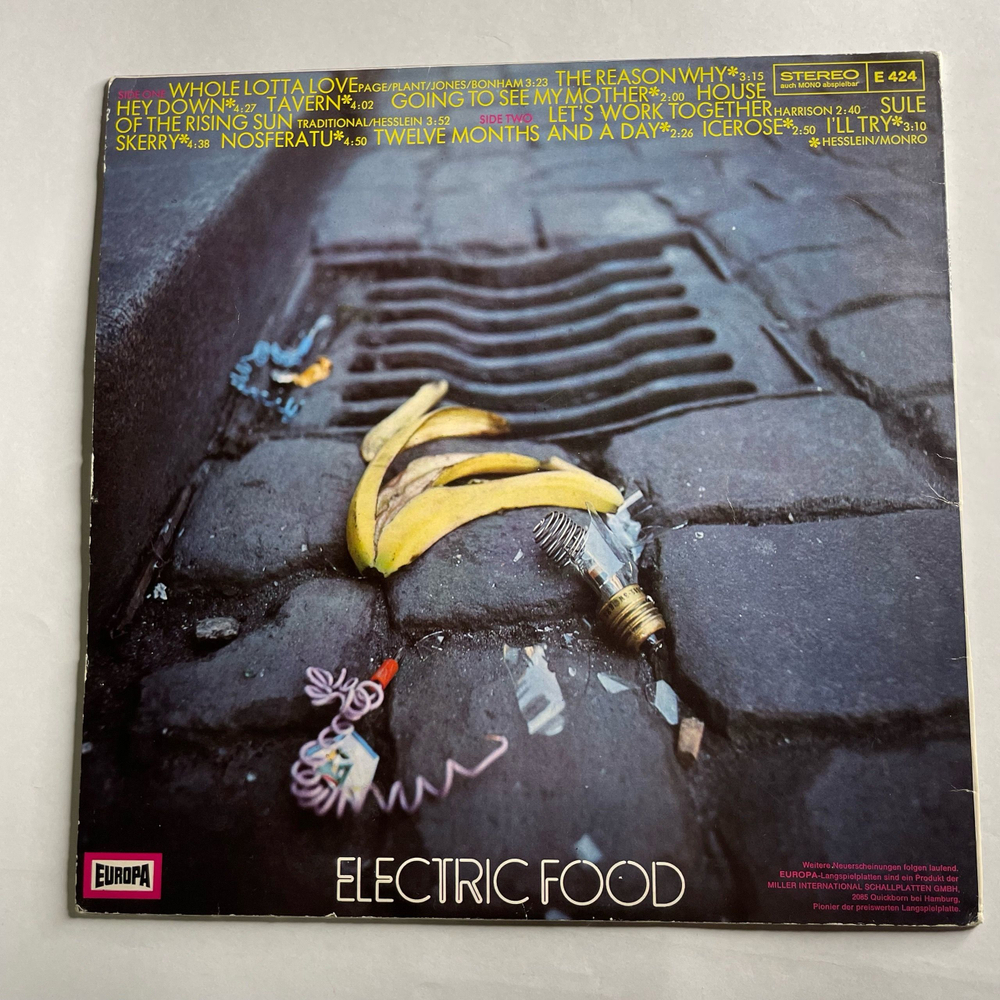 Винтажная виниловая пластинка LP Electric Food (Германия 1970)
