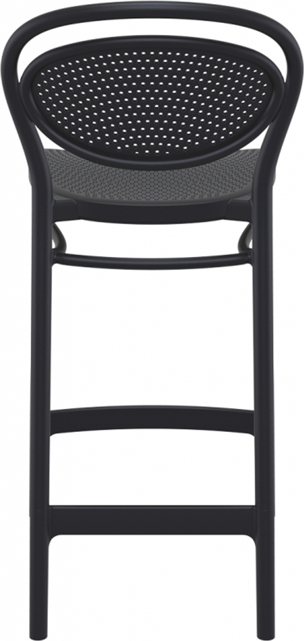 Стул пластиковый полубарный Siesta Contract Marcel Bar 65, черный