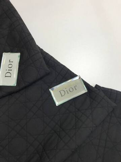 Костюмная жаккард, черный, стежка LIBERTY