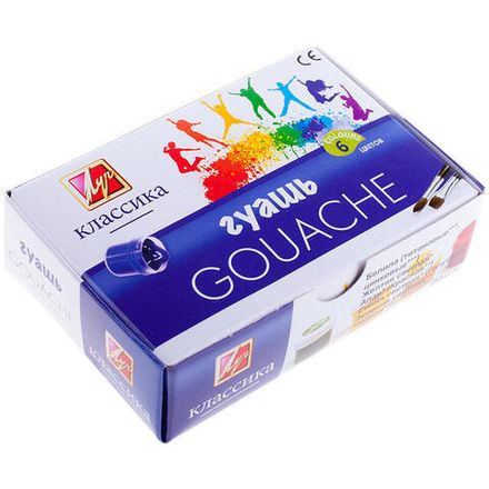 Гуашь 6 цветов по 20мл, Луч Классика