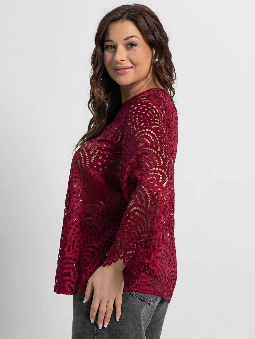 Блуза Лунная ночь (бордовая) Б15071-30М LT Collection