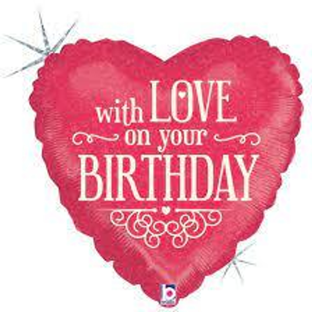 G 18 Сердце С любовью в твой День Рождения / With love on your Birthday / 1 шт / Д34