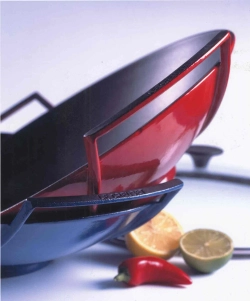 Le Creuset Чугунный вок с крышкой, 36 см, вишня 25304360600460