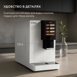 Кофемашина Hyundai HAM-4103 1500Вт белый