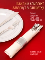 Набор одноразовых столовых приборов Серебро SILVER
