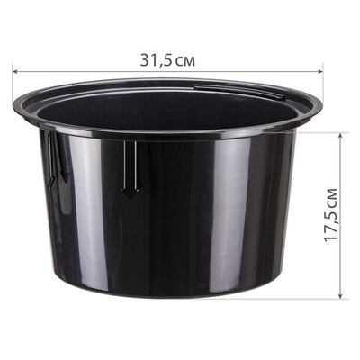 Кашпо Дюна 42л d340мм h630мм со вставкой, серый