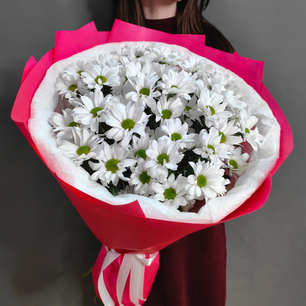 Букет из 7 хризантем сорта "KENNEDY WHITE"