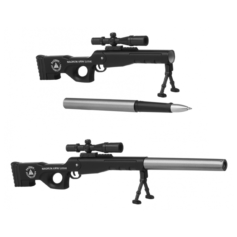 Ручка шариковая, масляная, Basir, синие чернила, серия "Ружьё", в форме оружия, 24 шт