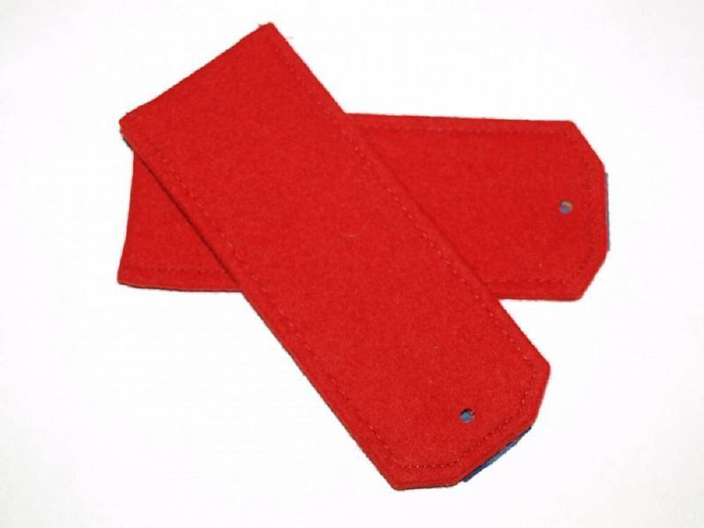 Погоны казачьи красные сукно чистые (узкие, 12 см)