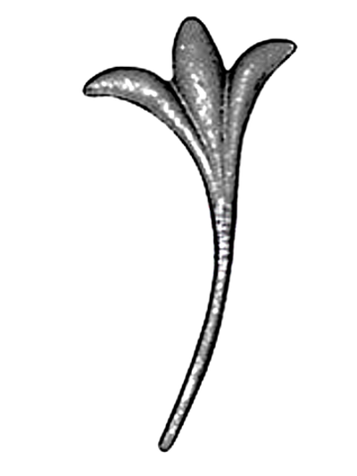 Кованый элемент "Цветок" р-р: 185x100 мм, пм 6мм.(круг), вес 0,195 кг.