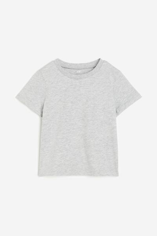 H&M Однотонная футболка, серый