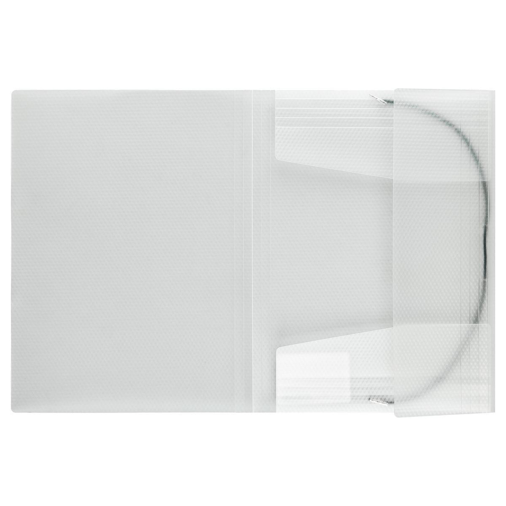 Папка на резинке А4 пластик, бесцветная "Кристалл" (Стамм)