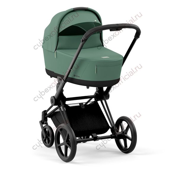 Коляска для новорожденных Cybex Priam IV Leaf Green шасси Matt Black