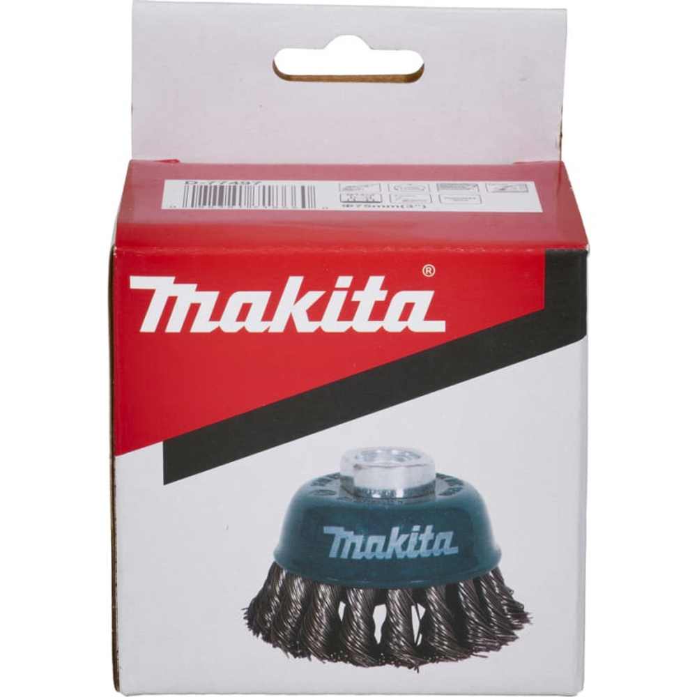 Щетка Makita 75 мм проволочная чашечная   D-77497