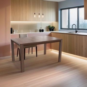 Стол РЕНЦО 140/90 раздвижной (+50+50) прямоугольный со столешницей из шпона/Орех Американский