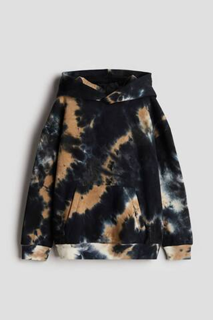 H&M Толстовка с капюшоном и принтом, черный