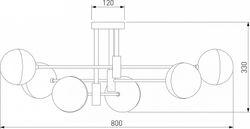 Потолочная люстра Eurosvet Nuvola 70129/6 хром