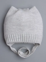 Шапка для девочки с ушками осенняя