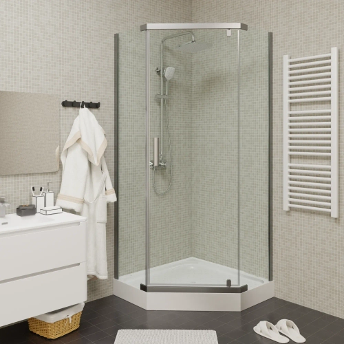 Уголок ZPE911TE душевой PARLY с поддоном (90х90х192)