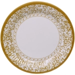 Тарелка бумажная 18 см в наборе 10 шт «Орнамент», золото