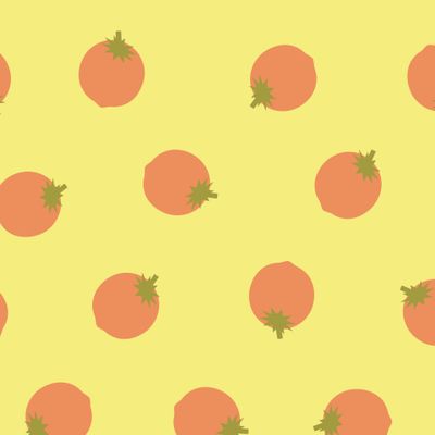 Оранжевая хурма на желтом фоне. Фрукты