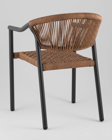 Стул уличный, металический Wind светло-коричневый серые ножки