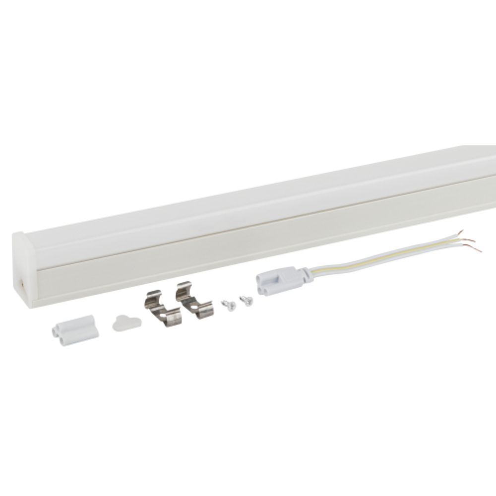 Линейный светодиодный светильник комплект ЭРА LLED-04-0-40K-108 8Вт 4000K L562мм с сетевым шнуром | Бытовые светодиодные линейные светильники