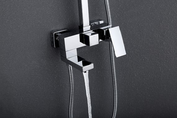 Душевая стойка ABBER Daheim AF8216 с изливом, хром